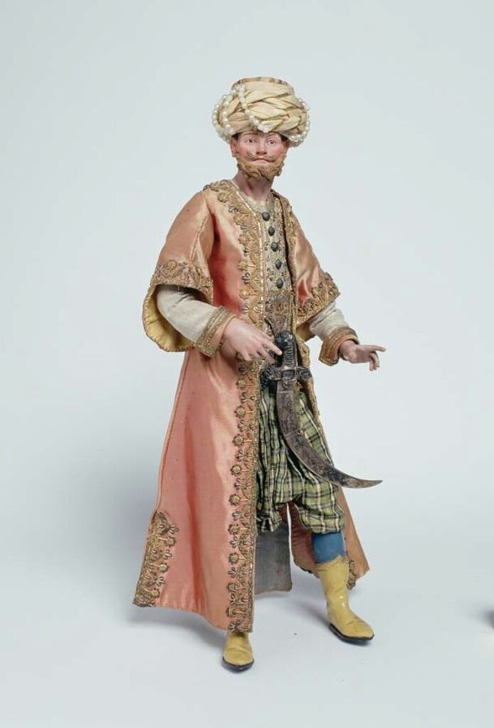 Miniatura de Belén napolitano. Paje del Rey Melchor
