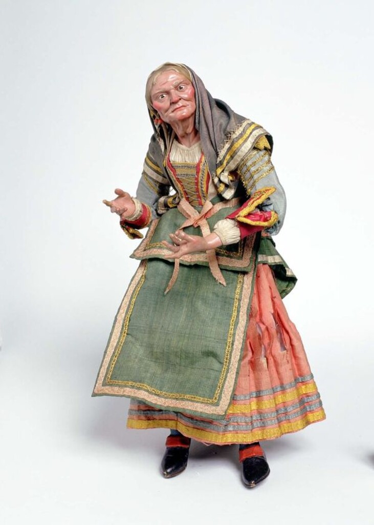Miniatura de Belén napolitano. Campesina rica