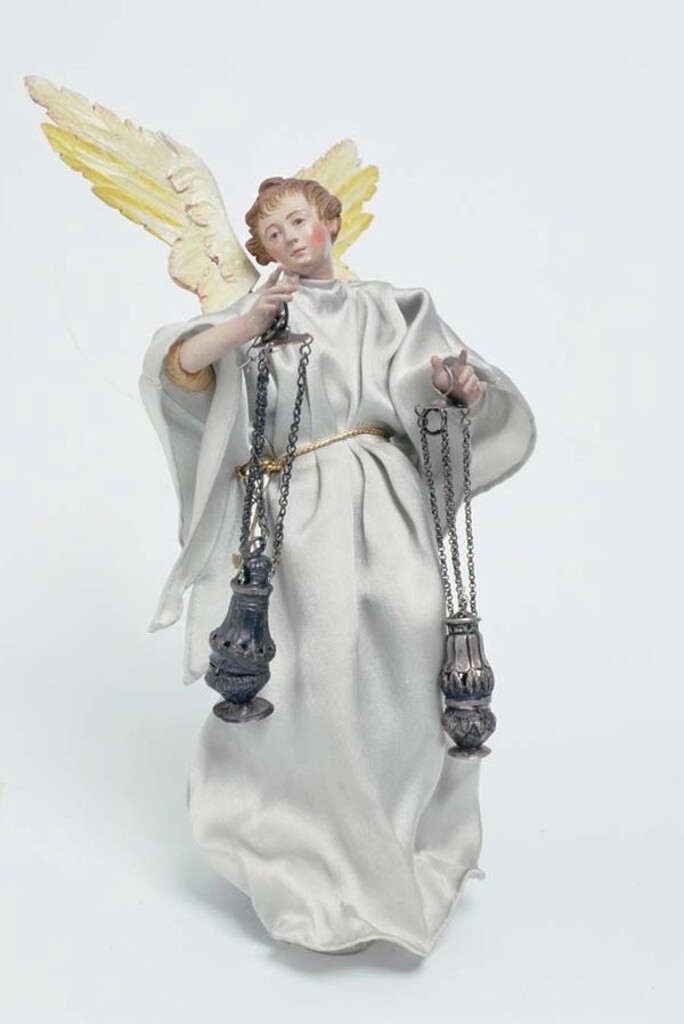 Miniatura de Belén napolitano. Ángel turiferario