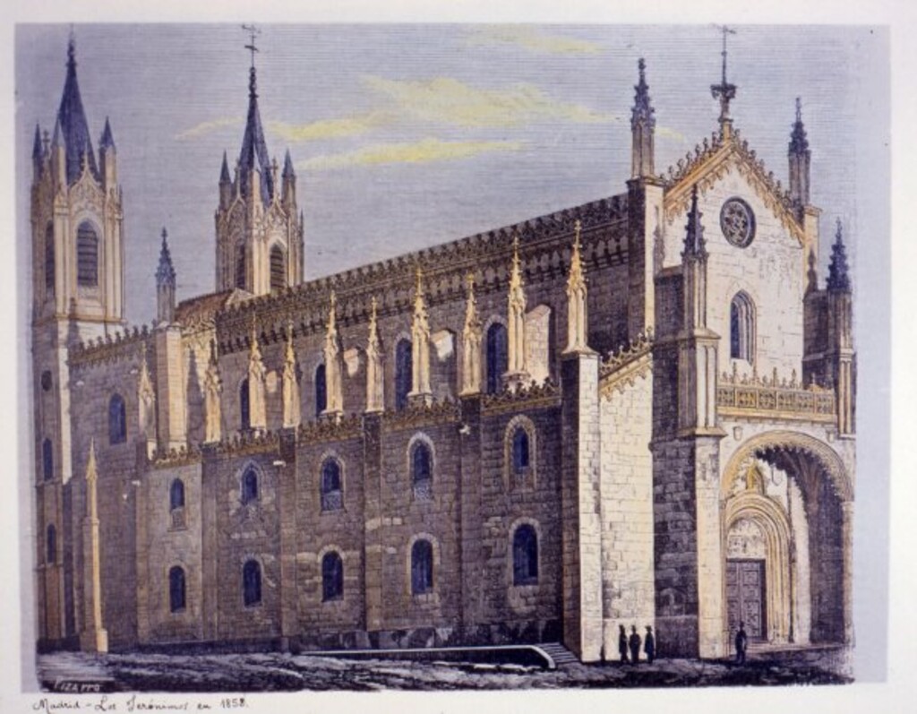 Miniatura de Los Jerónimos en 1858