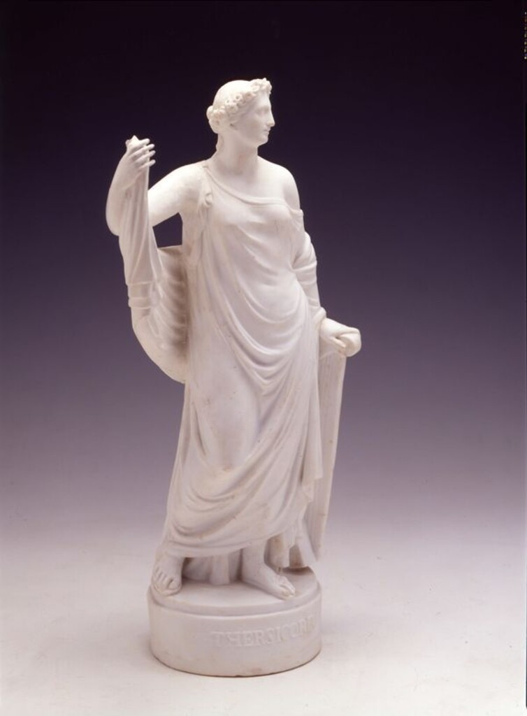 Miniatura de Terpsícore, musa de la danza