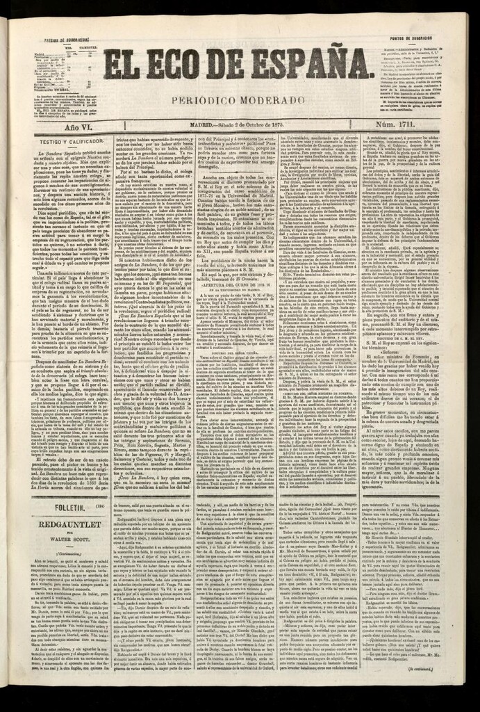 Miniatura de El Eco de España del 2 de octubre de 1875