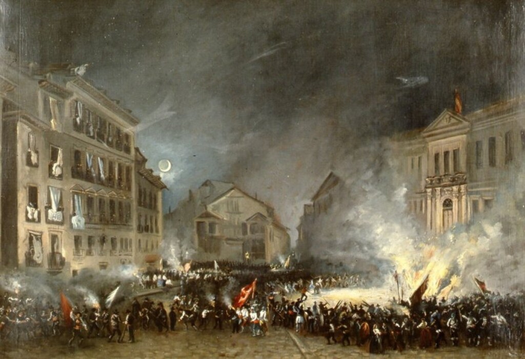 Miniatura de Episodio de la Revolución de 1854 en la Puerta del Sol