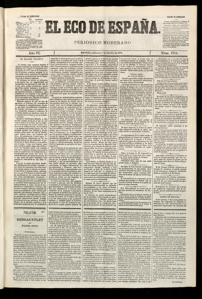Miniatura de El Eco de España del 6 de octubre de 1875