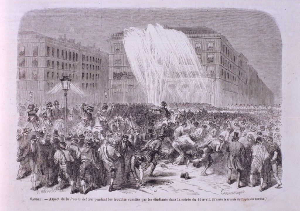 Miniatura de Disturbios estudiantiles en la Puerta del Sol en el Sexenio revolucionario (1868-1874)