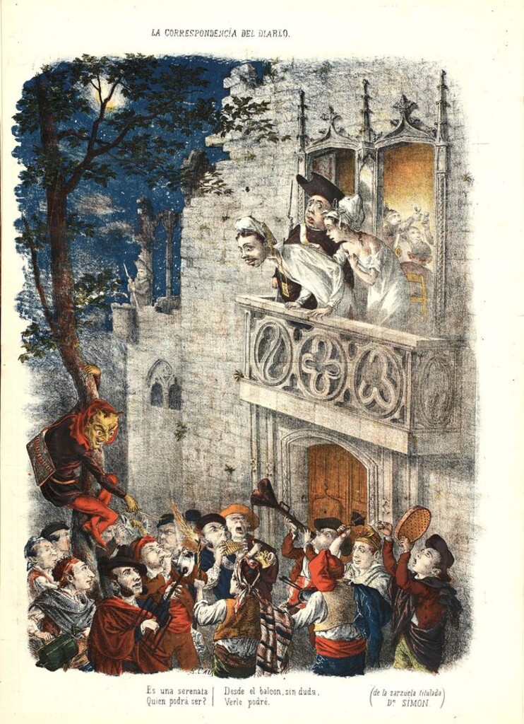 Miniatura de Serenata: Escena satírica