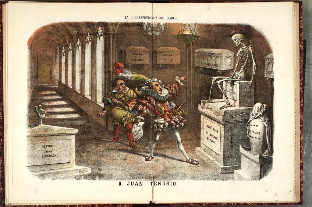Miniatura de Don Juan Tenorio: escena satírica