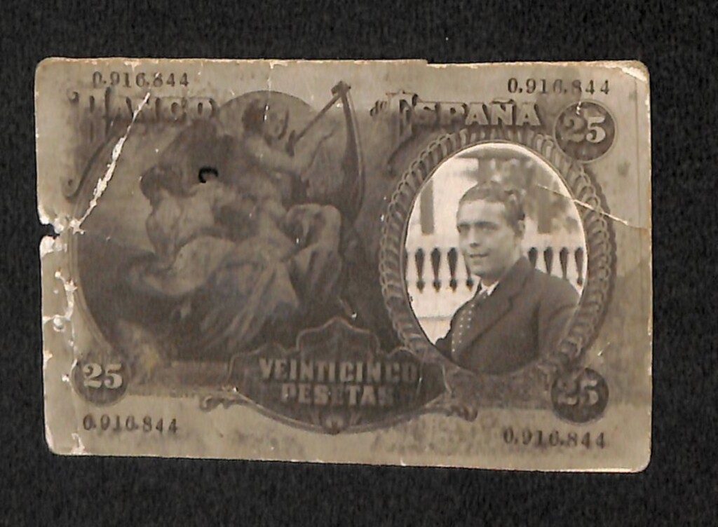 Miniatura de Fotomontaje de hombre en un billete