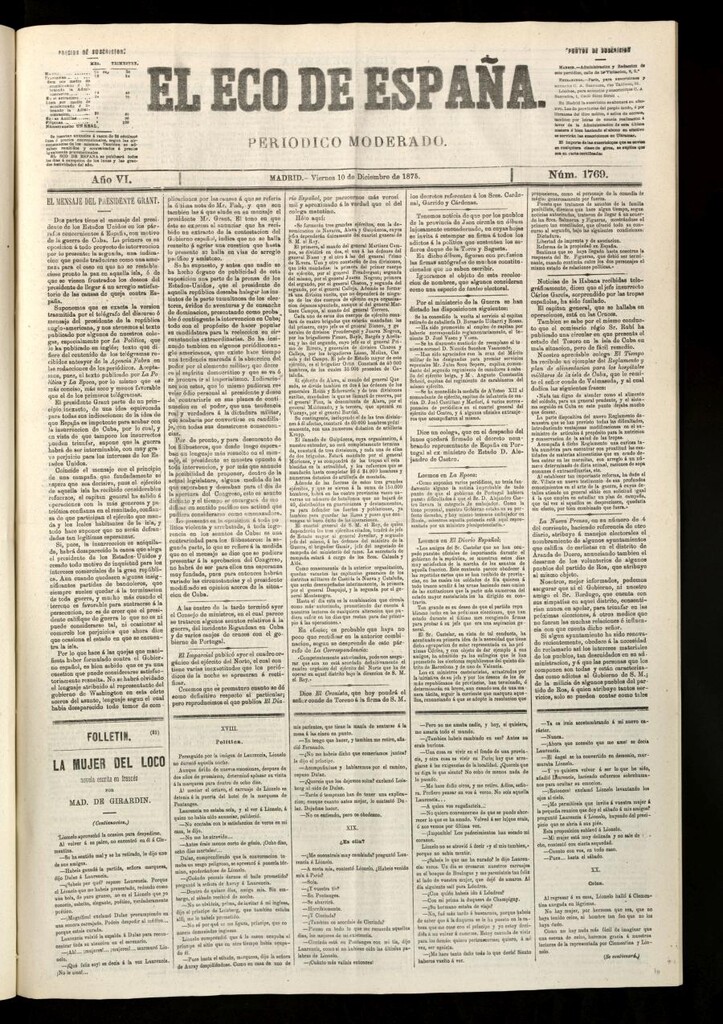 Miniatura de El Eco de España del 10 de diciembre de 1875