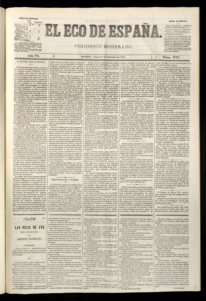Miniatura de El Eco de España del 17 de diciembre de 1875
