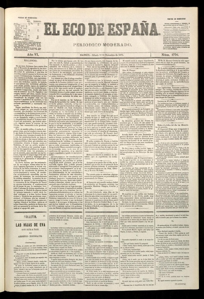 Miniatura de El Eco de España del 18 de diciembre de 1875
