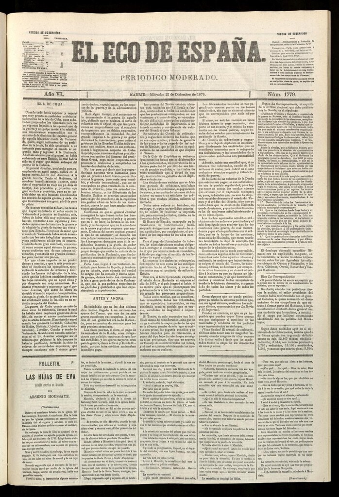 Miniatura de El Eco de España del 22 de diciembre de 1875