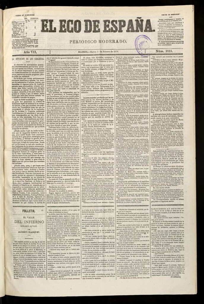 Miniatura de El Eco de España del 1 de febrero de 1876