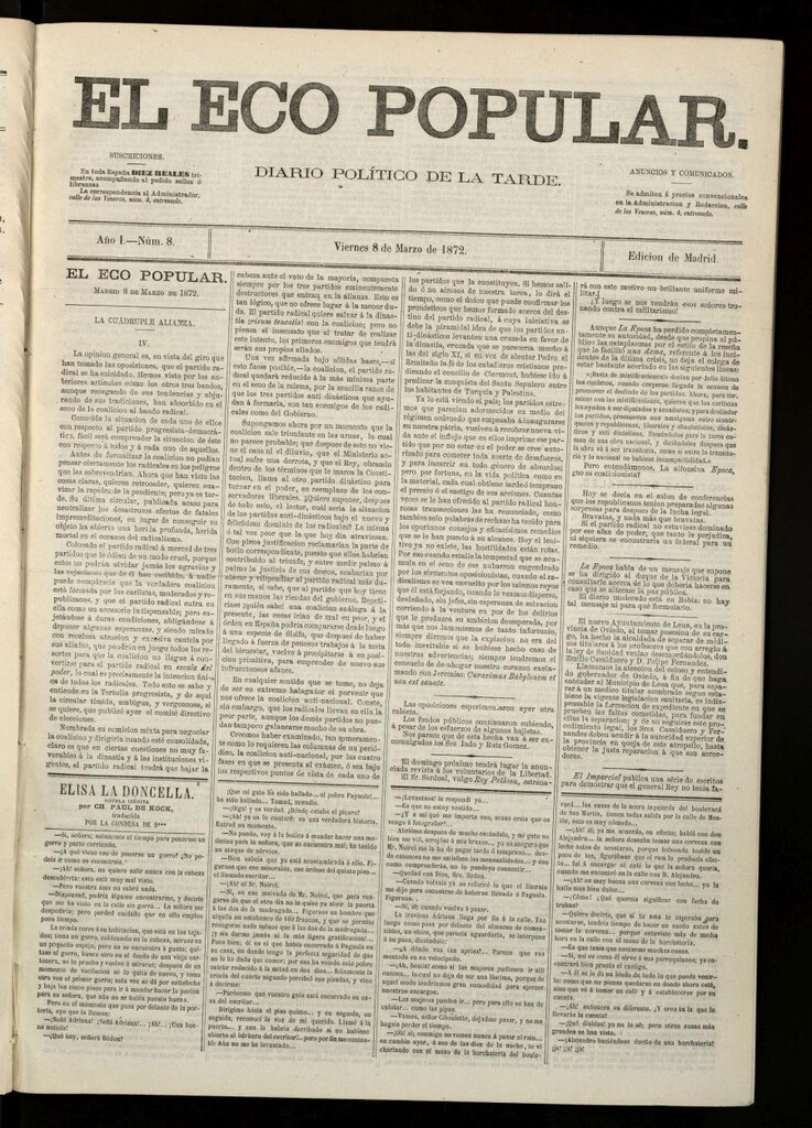 Miniatura de El Eco Popular del 8 de marzo de 1872