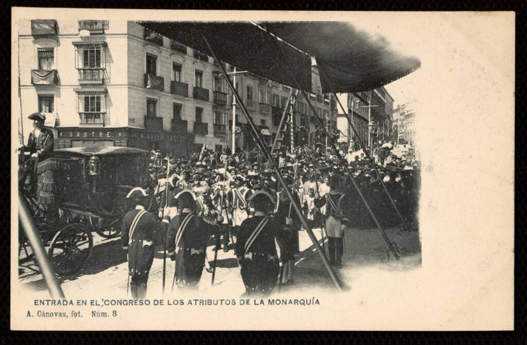 Miniatura de Entrada en el Congreso de los Atributos de la Monarquía