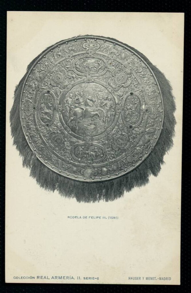 Miniatura de Real Armería. Rodela de Felipe III (1590)