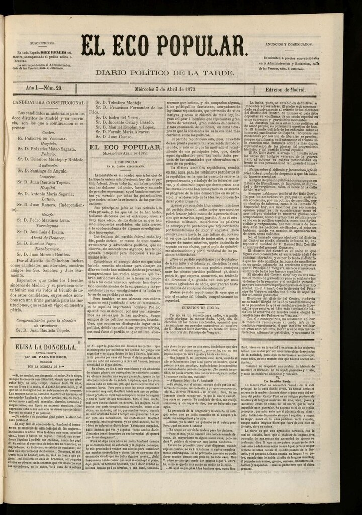 Miniatura de El Eco Popular del 3 de abril de 1872