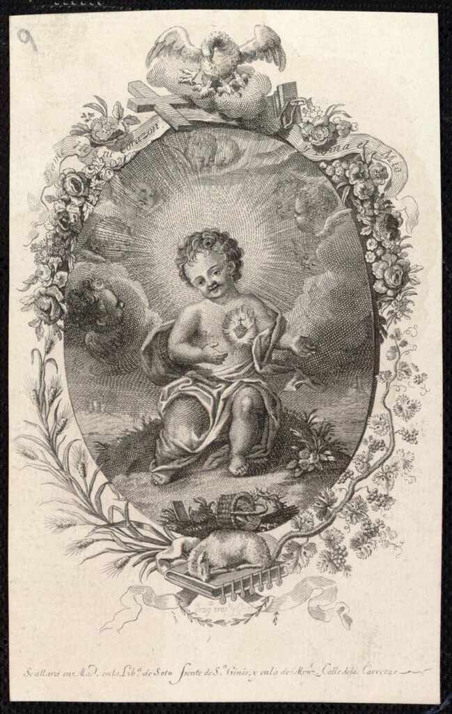 Miniatura de Sagrado Corazón del Niño Jesús