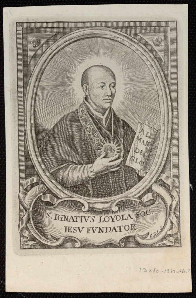 Miniatura de San Ignatius Loyola soc Iesu fundator
