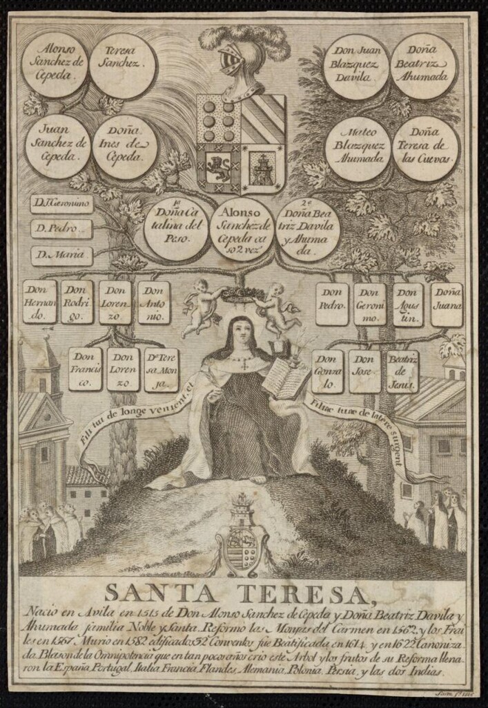 Miniatura de Árbol genealógico de Santa Teresa de Jesús