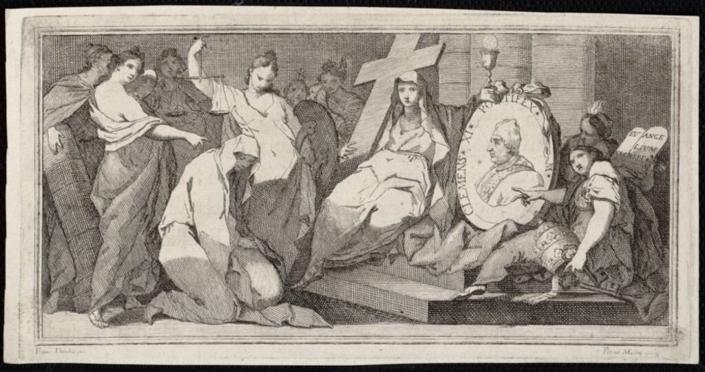 Miniatura de Ilustración de la biografía del Papa Clemente XI