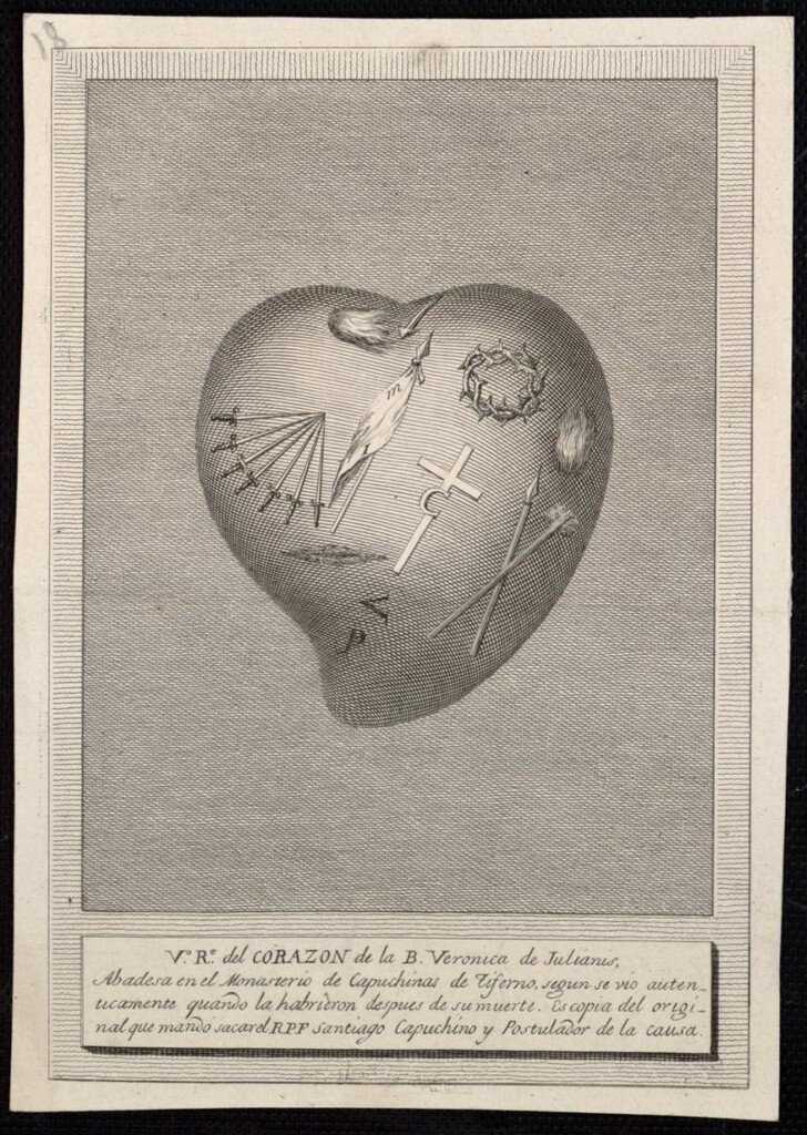 Miniatura de Corazón de la beata Verónica de Julianis