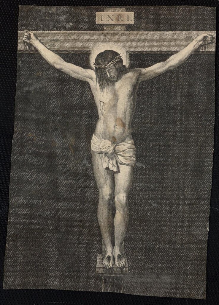 Miniatura de Jesús crucificado