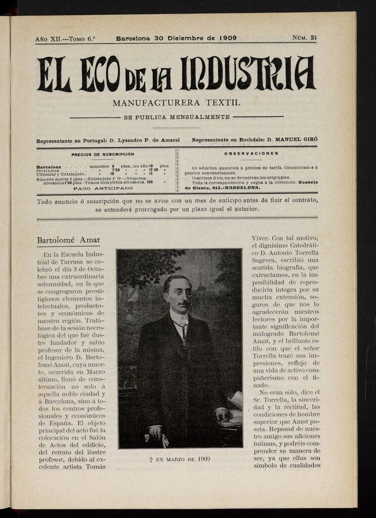 Miniatura de El Eco de la Industria del 30 de diciembre de 1909