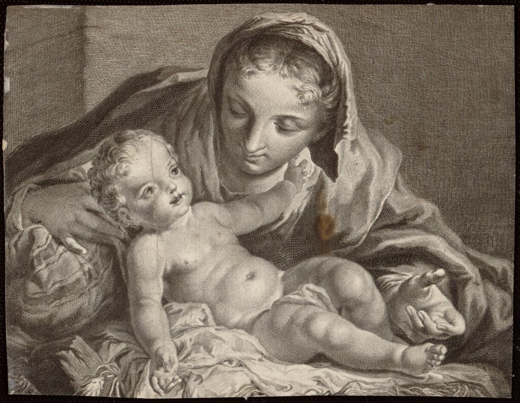 Miniatura de La Virgen y el Niño Jesús