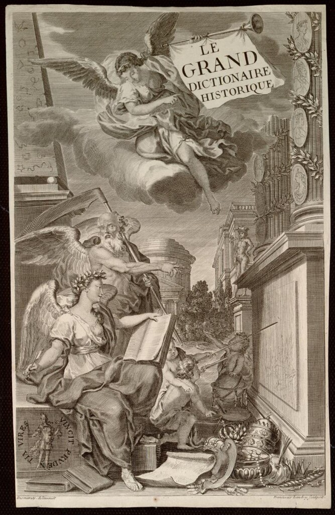 Miniatura de Frontispicio de “Le grand dictionnaire historique” de Louis Morer
