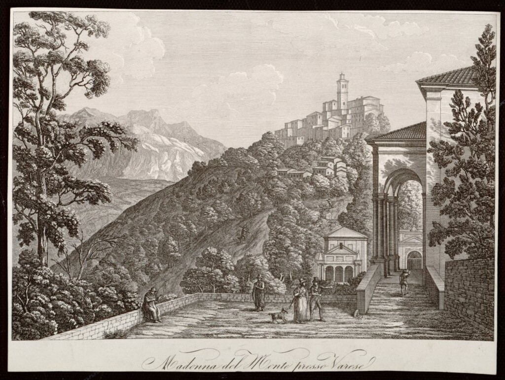 Miniatura de Santuario del Sacro Monte, cerca de Varese. Como