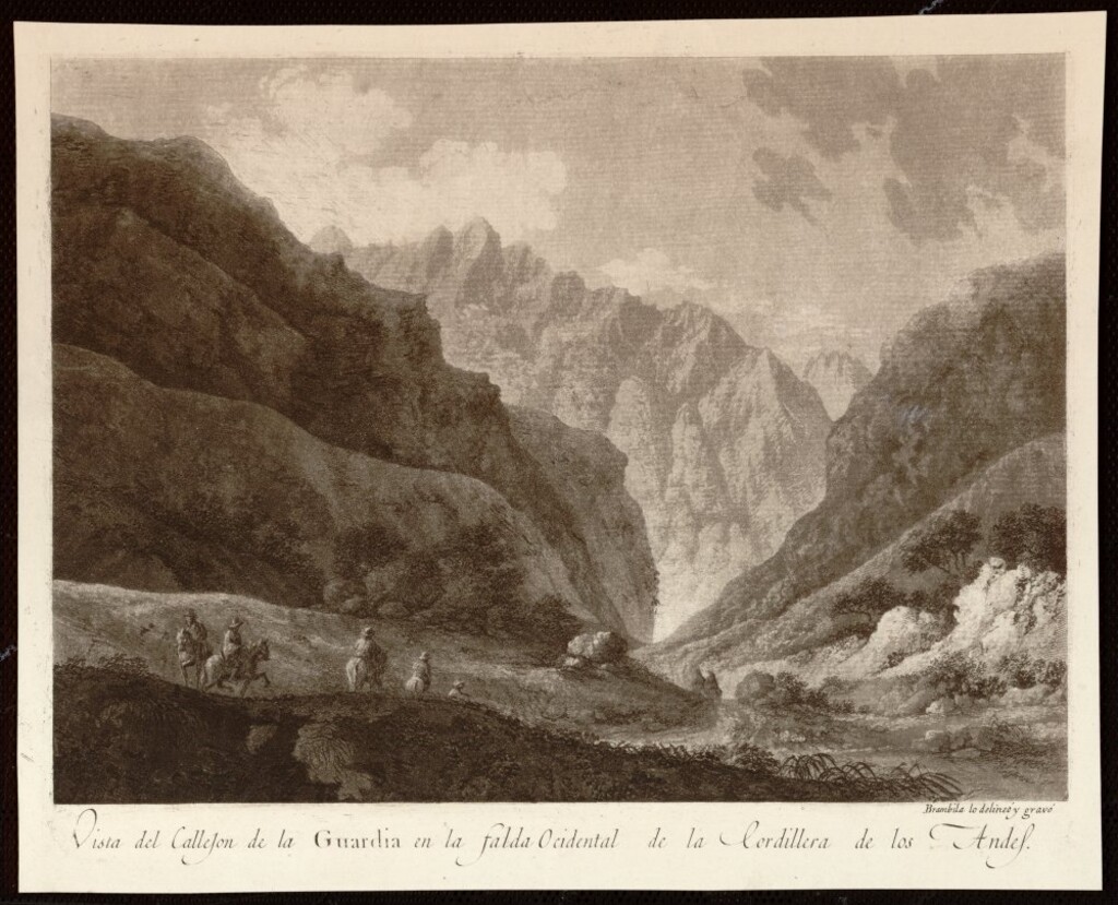 Miniatura de Vista del Callejón de la Guardia, en la Cordillera de los Andes