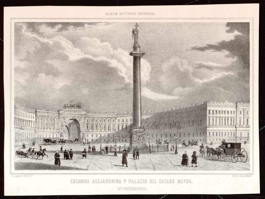 Miniatura de Columna alejandrina y Palacio del Estado Mayor, San Petersburgo