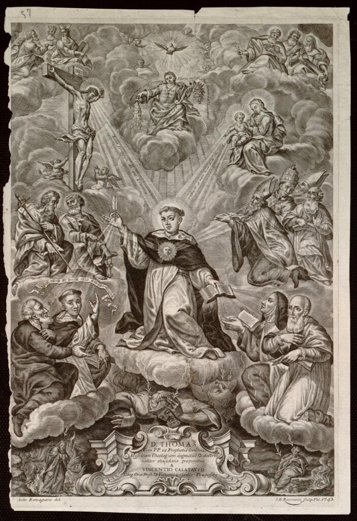 Miniatura de Apoteosis de Santo Tomás de Aquino