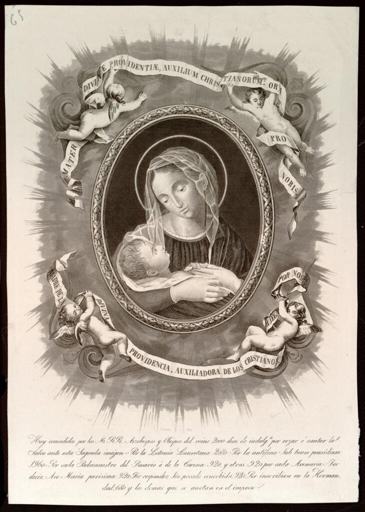Miniatura de Mater Divinae providentiae, auxilium, christianorum: ora pronobis