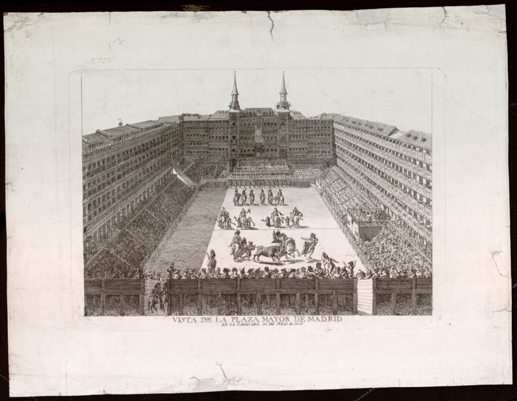 Miniatura de Vista de la Plaza Mayor de Madrid en tarde de toros