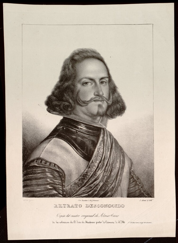 Miniatura de Retrato desconocido-copia del cuadro original de Alonso Cano de la colección de D. José de Madrazo