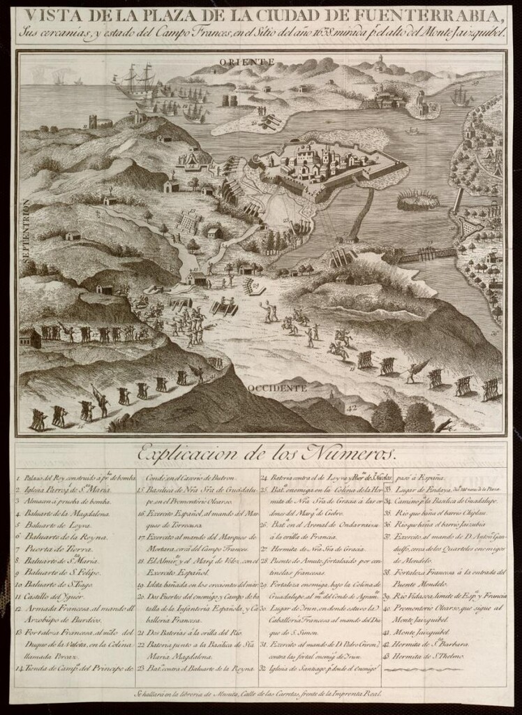Miniatura de Vista de la plaza de Fuenterrabía en el sitio de 1638