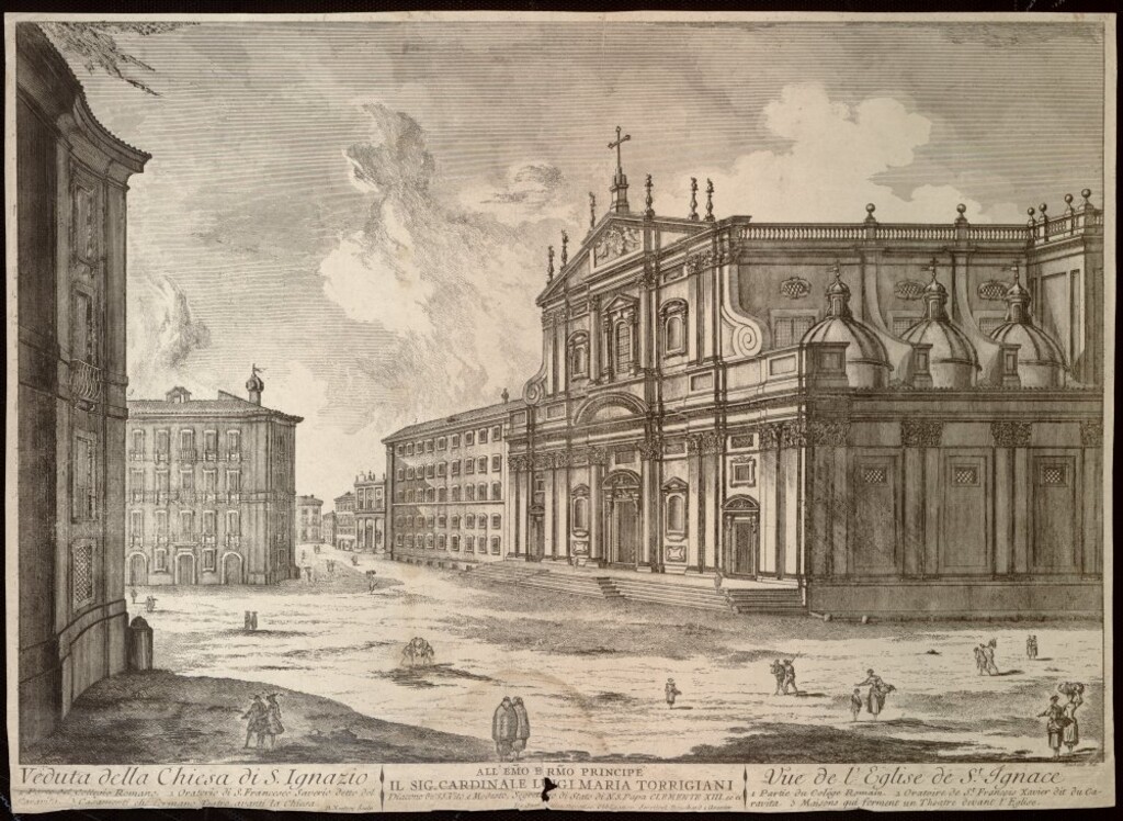 Miniatura de La iglesia de San Ignacio. Roma