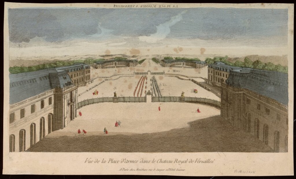 Miniatura de La Plaza de Armas del palacio de Versalles