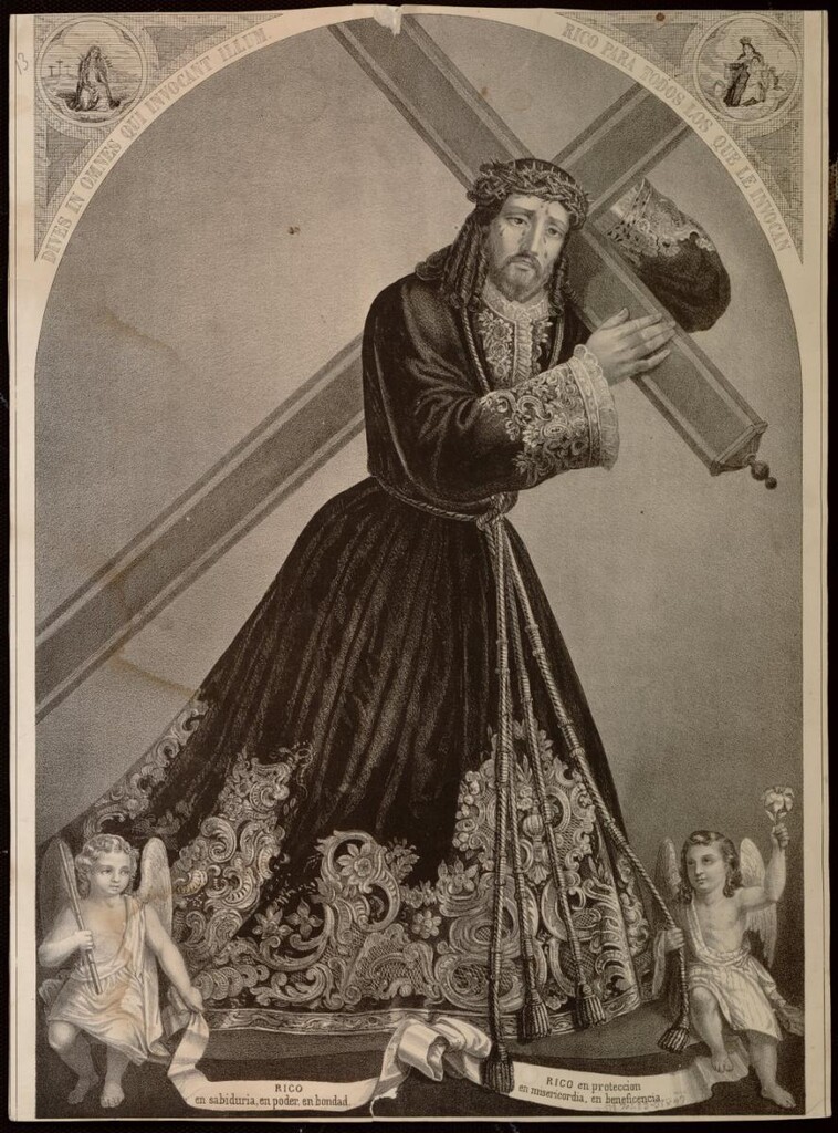 Miniatura de Cristo con la cruz a cuestas