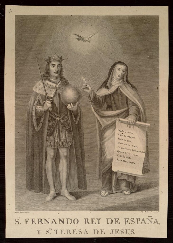 Miniatura de San Fernando y Santa Teresa