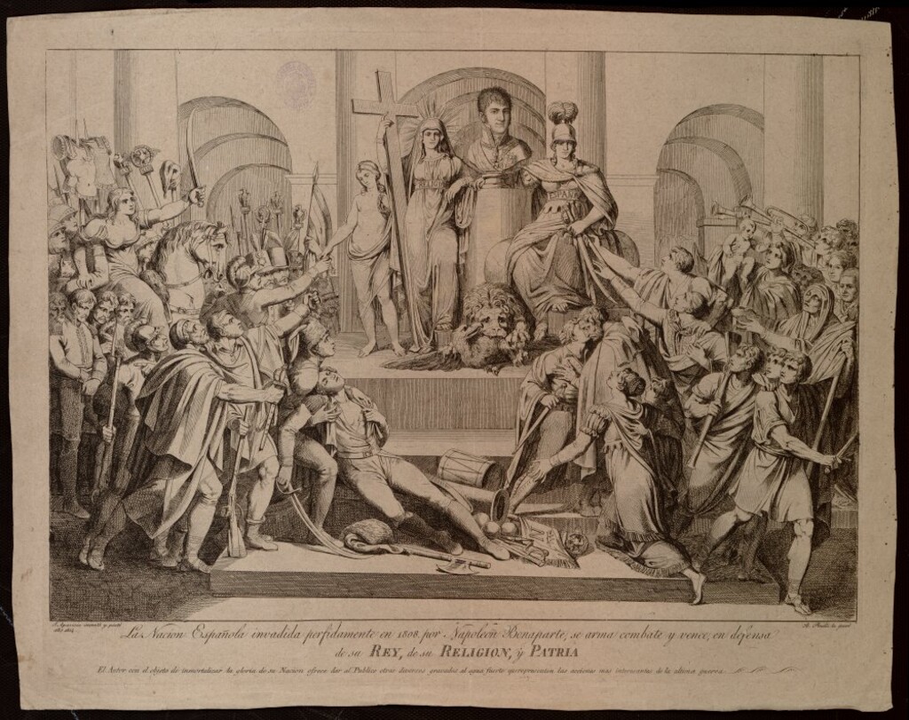 Miniatura de Alegoría de la defensa de la Nación española contra la invasión francesa