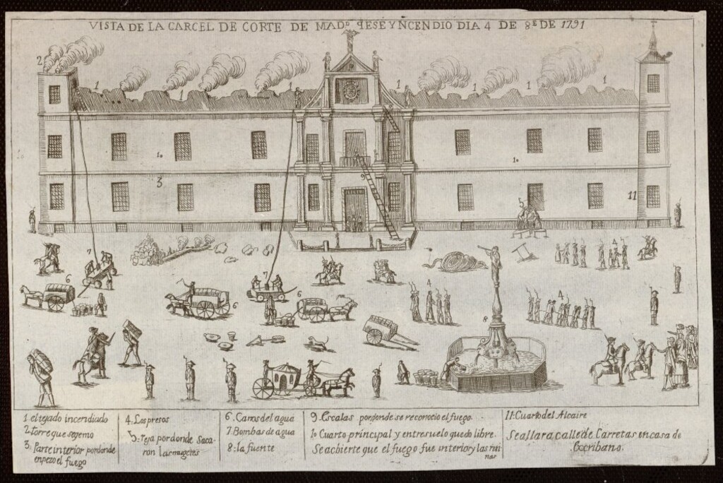 Miniatura de Incendio de la Cárcel de Corte. Madrid