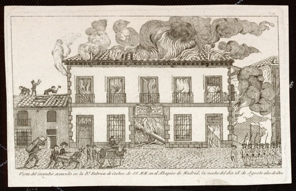 Miniatura de Incendio de la Real Fábrica de Coches de Madrid