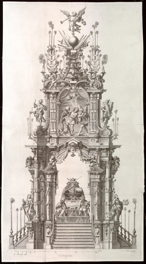 Miniatura de Túmulo erigido en la Iglesia del Convento de la Encarnaciónde Ma