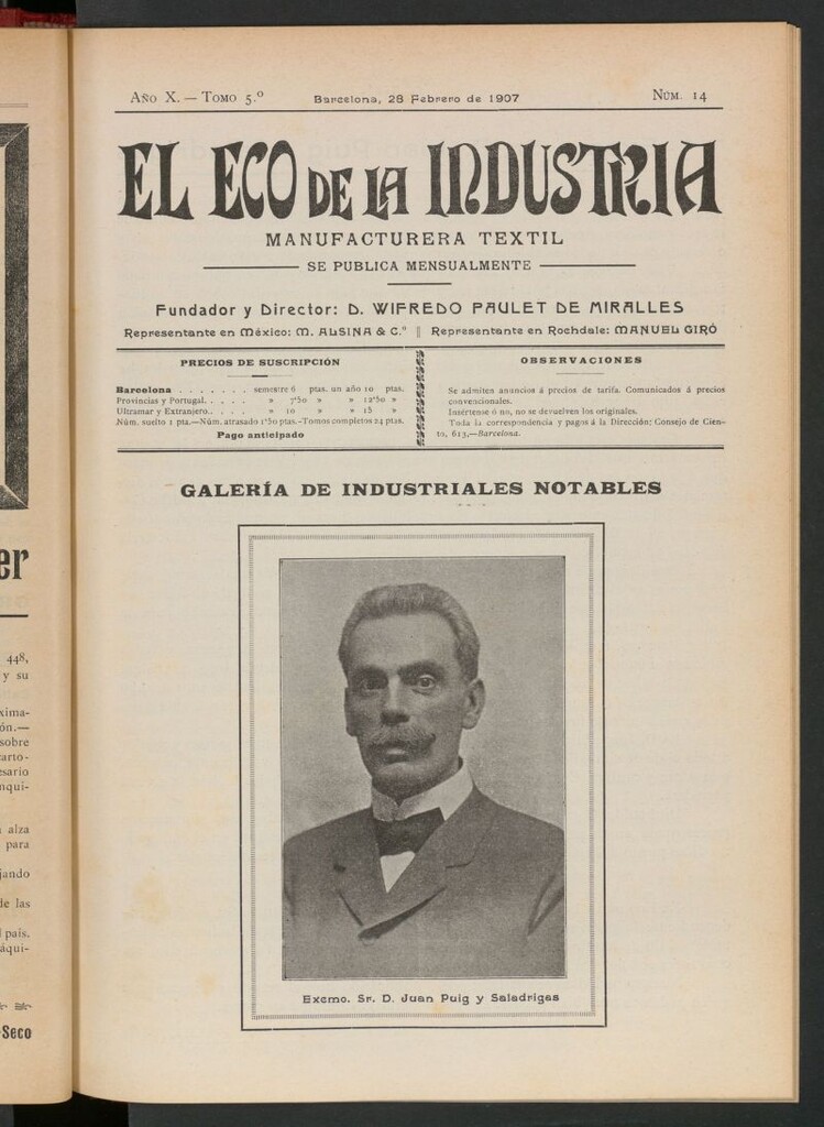 Miniatura de El Eco de la Industria de febrero de 1907