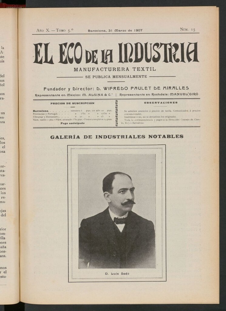 Miniatura de El Eco de la Industria de marzo de 1907