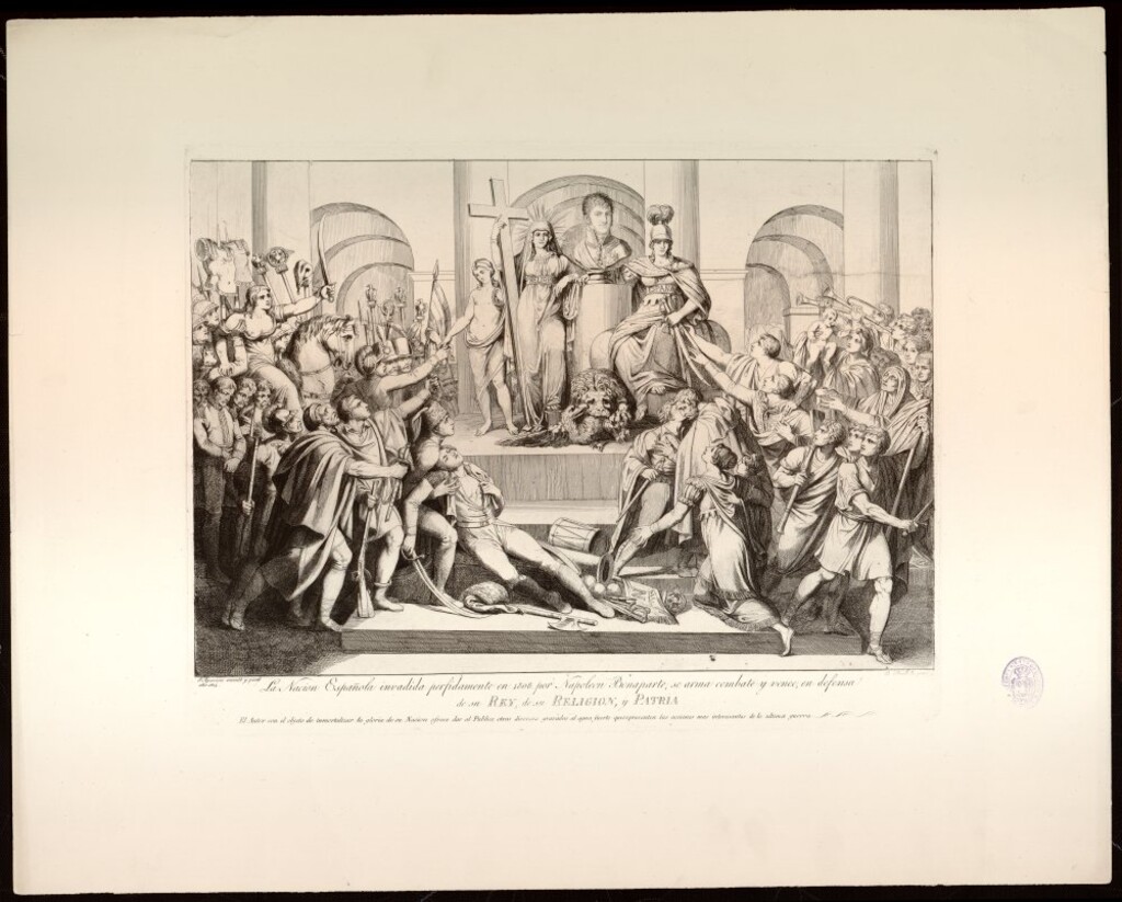 Miniatura de Alegoría de la defensa de la Nación española contra la invasión francesa