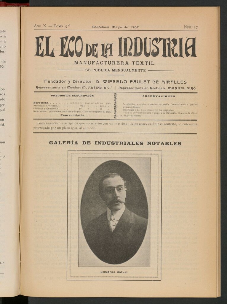 Miniatura de El Eco de la Industria de mayo de 1907